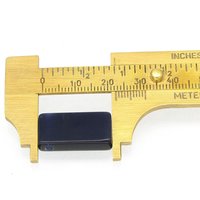 Side-Drilled Rectangular Pendant, 22mm Large Flat Fiber Optic Bead (1)
