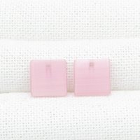 12mm Flat Square Pendants, Fiber Optic Glass