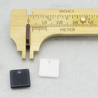12mm Flat Square Pendants, Fiber Optic Glass