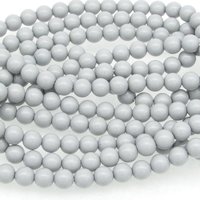 Preciosa Crystal Ceramic Grey Nacre Pearls, 6mm 8mm Round Maxima (25)