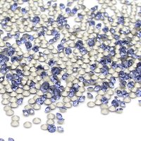 Tiny 8SS Tanzanite Foiled Rhinestones, 2.5mm Preciosa Chatons 18PP
