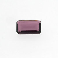 24.5x14.5mm Octagonal Rhinestone, Unfoiled Amethyst Vintage Glass Stone