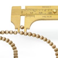 4mm Round Tan Glass Cats Eye Beads