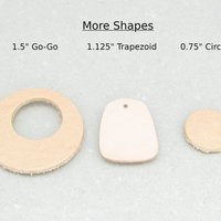 1.4"  Reversible Rectangle Pendants, Double-Sided Leather (12)