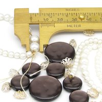 Salvaged Bead Lot, Vintage Faux Pearls and Bead Caps