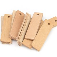Rectangular Die Cut Pendants, 1.4 Inch Upcycled Leather Blanks
