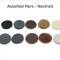 1” Die Cut Circles, Upcycled Top Grain Leather Pairs and Singles (10)