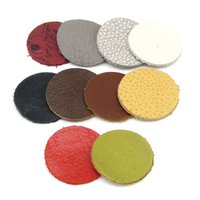 1” Die Cut Circles, Upcycled Top Grain Leather Pairs and Singles (10)