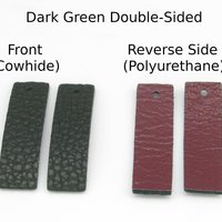 1.4"  Reversible Rectangle Pendants, Double-Sided Leather (12)