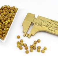 6/0 Seed Beads Opaque Brown Travertine, Preciosa Ornela Czech Glass Spacers