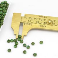 6/0 Seed Beads Opaque Turquoise Travertine, Preciosa Ornela Czech Glass Round Spacers