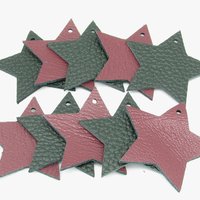 1.5" Christmas Die Cut Shapes, Reversible Leather