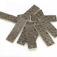 Rectangular Die Cut Pendants, 1.4 Inch Upcycled Leather Blanks