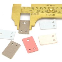 3/4" Rectangles, Small Leather Die Cut Tops and Bottoms for Articulated Dangles