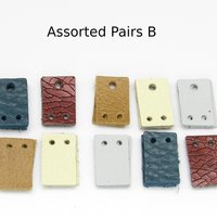 3/4" Rectangles, Small Leather Die Cut Tops and Bottoms for Articulated Dangles