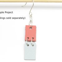 3/4" Rectangles, Small Leather Die Cut Tops and Bottoms for Articulated Dangles