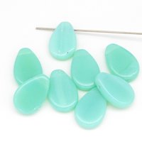 18x12.5mm Flat Teardrops, Vintage Czech Glass Beads