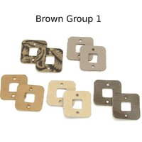 0.75 Inch Square Connectors, Hollow Leather Die Cuts, Upcycled Top Grain Cowhide