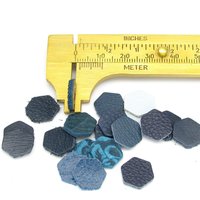 Small Leather Hexagons, 0.5 Inch Die Cuts from Upcycled Scraps