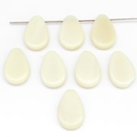 18x12.5mm Flat Teardrops, Vintage Czech Glass Beads