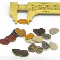 13x9mm Teardrop Die Cuts, Small Upcycled Leather Pre-Cut Stud Shapes