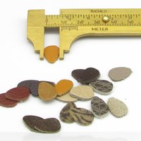 13x9mm Teardrop Die Cuts, Small Upcycled Leather Pre-Cut Stud Shapes