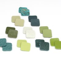 Tiny Leather Squares, 8mm 13mm Die Cut Embellishment for Making Stud Earrings