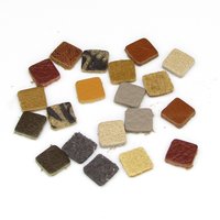 Tiny Leather Squares, 8mm 13mm Die Cut Embellishment for Making Stud Earrings