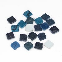 Tiny Leather Squares, 8mm 13mm Die Cut Embellishment for Making Stud Earrings