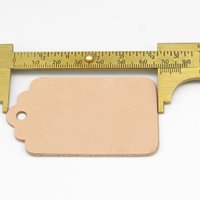 Large Rectangle Cowhide Die Cuts with Scalloped Top for DIY Product Tags