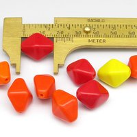 18x15mm Bicone Beads, Vintage Czech Pressed Glass