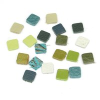 Tiny Leather Squares, 8mm 13mm Die Cut Embellishment for Making Stud Earrings