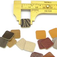 Tiny Leather Squares, 8mm 13mm Die Cut Embellishment for Making Stud Earrings