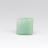 Nephrite Jade Square Cabochon, Diagonal Bevel 21mm 35.6-41.45 Carat Flat Back Stone