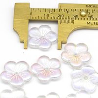 19mm Round Hibiscus Flower Beads Crystal AB Mixed Lot (8)