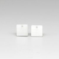 12mm Flat Square Pendants, Fiber Optic Glass