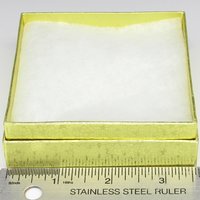 3.5" Square Gift Boxes with Gold Foil with Removable Lid and Padding (10)