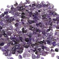 Small Amethyst Chip Beads, Translucent Purple Polished Nuggets, 2 Ounces