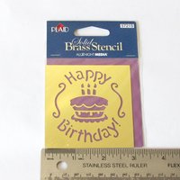 Birthday Brass Embossing Stencils, Reusable Metal Templates, Party Themes