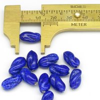 13x7mm Twisted Oval Lampwork Beads (12)
