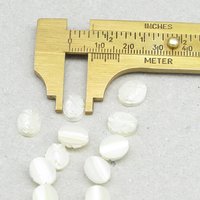 Carved Mother of Pearl Cabochon, 10x9mm Oval (12)