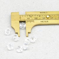Vintage Crystal 8mm Faceted Bicone Beads