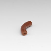Curved Noodle Pendant, 35x7mm Cylinder with Half-Drilled Ends