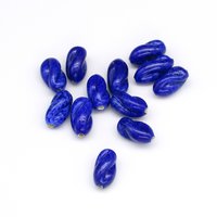13x7mm Twisted Oval Lampwork Beads (12)