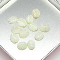 Carved Mother of Pearl Cabochon, 10x9mm Oval (12)