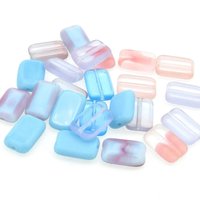 12mm x 8mm Flat Rectangle Glass Beads
