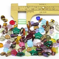Czech Pressed Glass Bead Mix, 1oz Assorted Small Spacers
