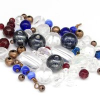 DIY Beading Kit for Making Wearable Projects, 60 pc Beads and Die Cuts
