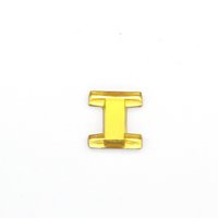 Vintage Letter Cabochon, 14.5mm Foiled Glass Initial