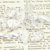 Clear Glass Bead Mix, Vintage Czech Pressed Glass